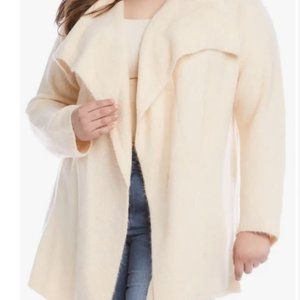 Karen Kane Plus Sandstone Open Front Drape Jacket Cardigan 3X
